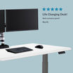 Roy m. states life changing  white slate finish desk back soreness gone with a five star review 